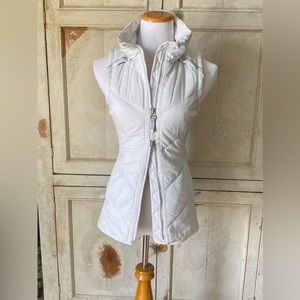 Athleta White tank puffer vest